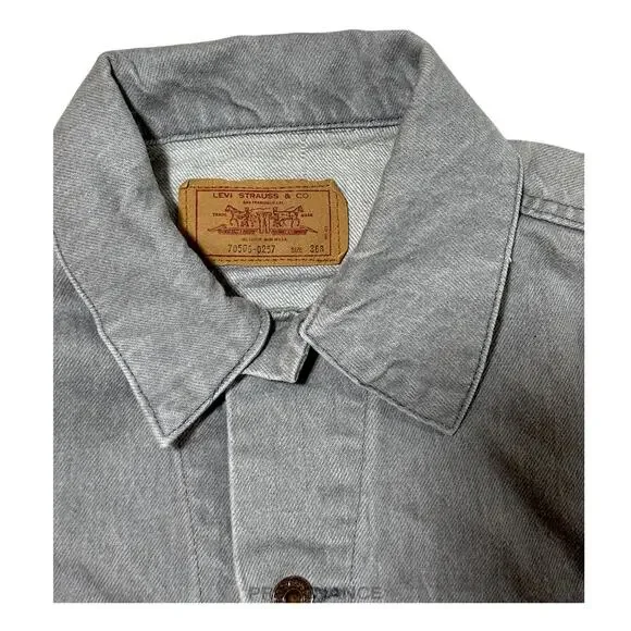 🔴 LEVIS Denim Jacket - Grey 36 - Picture 4 of 8